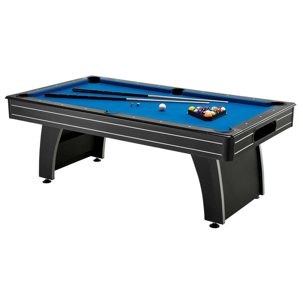 7-Foot Blue Pool Table with Ball Return