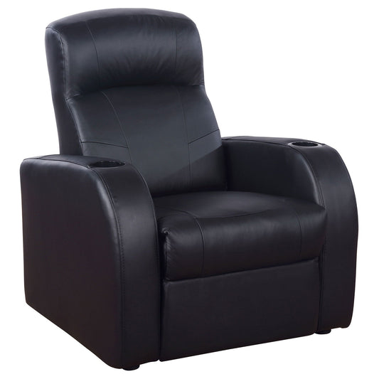 Top Grain Leather Recliner with Cup Holders